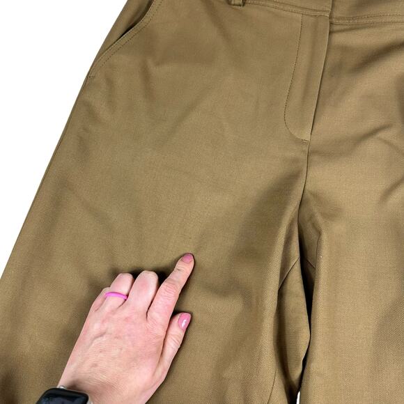 CLUB MONACO Brown Wool Blend Wide Leg Trouser Pants Women's Size 10 Career - Picture 4 of 8